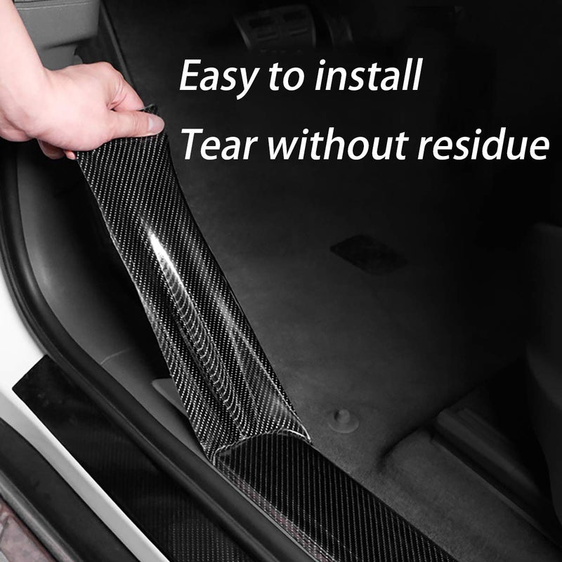 DGSL Car Door Edge Guards Door Sill Protector, 2.7In x 33Ft 5D Carbon Fiber Car Wrap Film, Vinyl Automotive Wrap Film Anti-Collision Fits for Most Vehicles (Black) - Image 4
